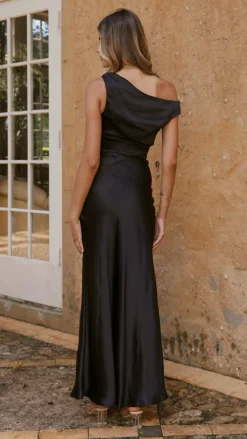 Auria Off Shoulder Maxi Dress - Black