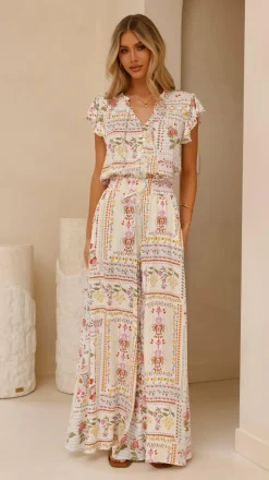 Avery Wide Leg Pants - Leah Print