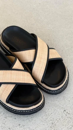 Aysha Slide - Natural Raffia