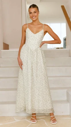 Azura Maxi Dress - Green Floral