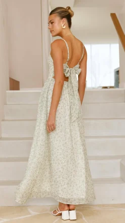 Azura Maxi Dress - Green Floral
