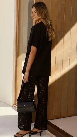 Azura Shirt And Pants Set - Black