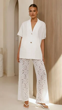 Azura Shirt And Pants Set - White