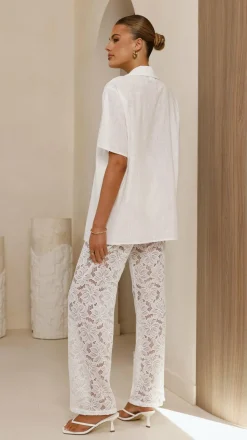 Azura Shirt And Pants Set - White