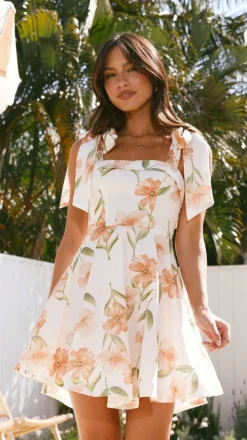 Balta Mini Dress - Peach Floral