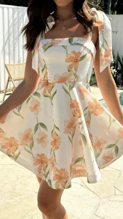 Balta Mini Dress - Peach Floral