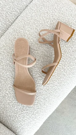 Balton Mule Heels - Nude