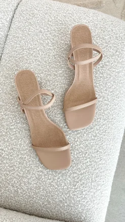 Balton Mule Heels - Nude