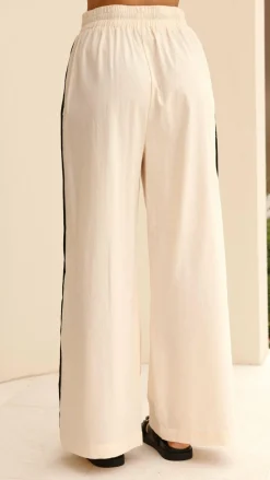 Basima Pants - Beige / Black