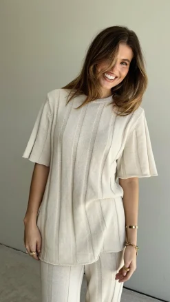 Bayu Knit Top - Cream