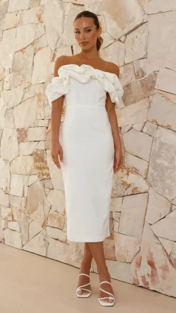 Bernadette Midi Dress - White