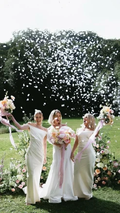 Biodegradable Confetti Cannon – Pink & White Hearts