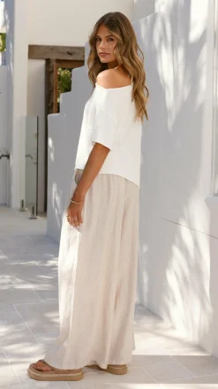 Blair Off Shoulder Tee - White