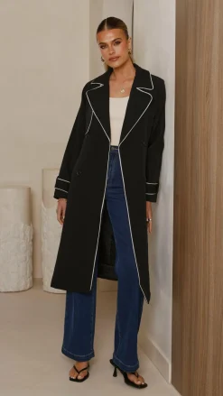 Blanca Trench Coat - Black