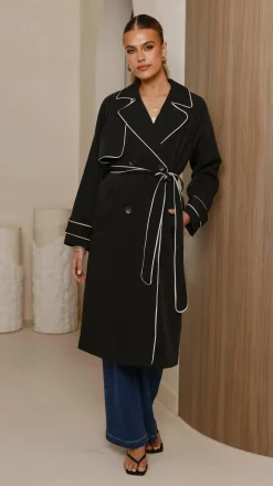 Blanca Trench Coat - Black