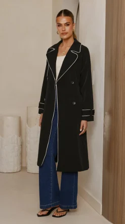 Blanca Trench Coat - Black
