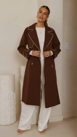 Blanca Trench Coat - Espresso