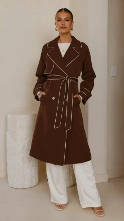 Blanca Trench Coat - Espresso