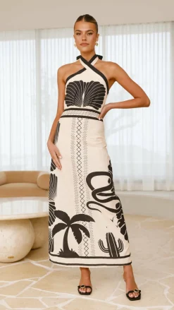 Boe Halter Maxi Dress - Palm Canyon