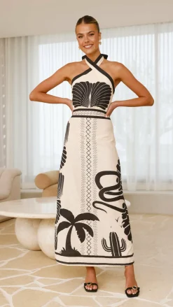 Boe Halter Maxi Dress - Palm Canyon