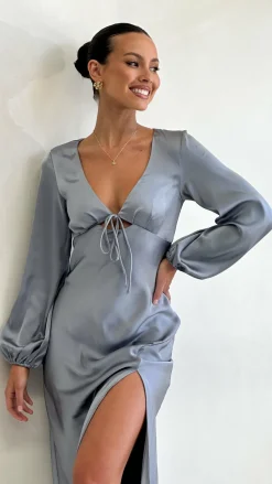 Brigitte Maxi Dress - Steel Blue