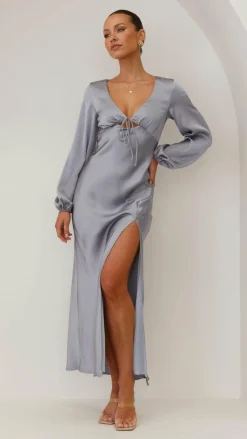 Brigitte Maxi Dress - Steel Blue