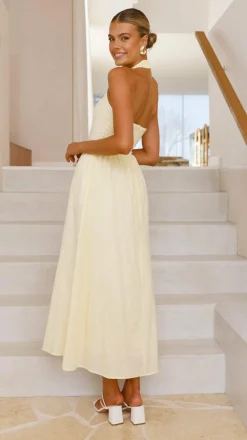 Caden Maxi Dress - Lemon