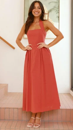 Caden Maxi Dress - Rust