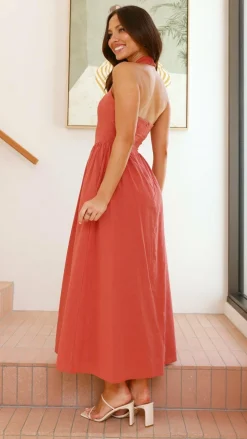 Caden Maxi Dress - Rust