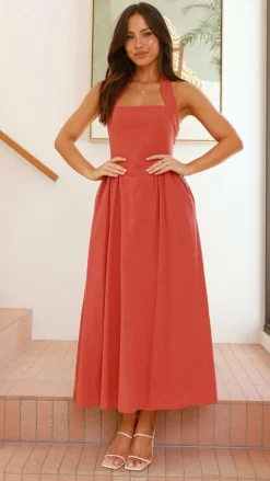 Caden Maxi Dress - Rust