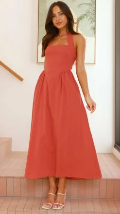 Caden Maxi Dress - Rust