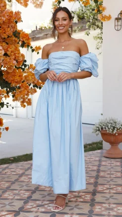 Caelius Midi Dress - Light Blue