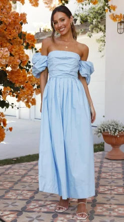 Caelius Midi Dress - Light Blue