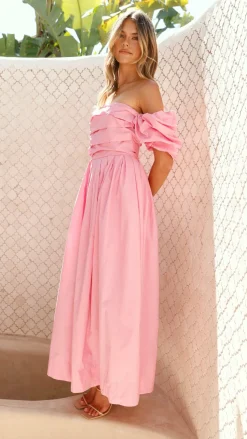 Caelius Midi Dress - Pink