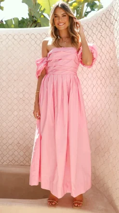 Caelius Midi Dress - Pink