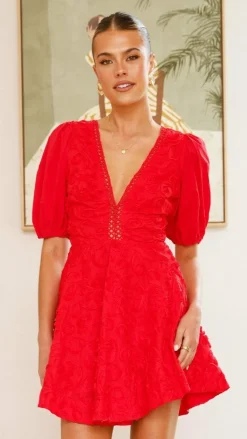 Calanthe Mini Dress - Red