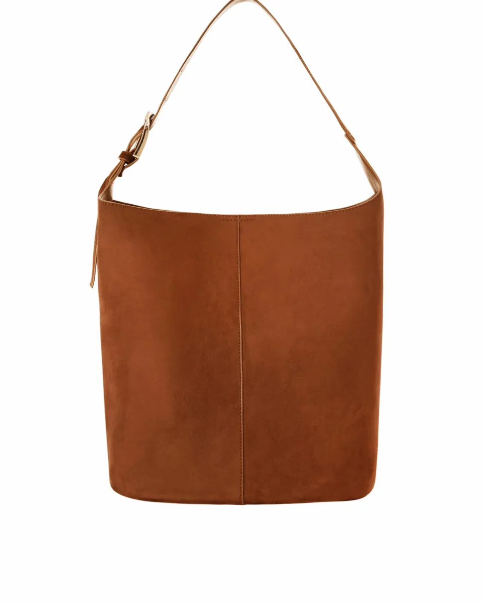 Cali Shoulder Bag - Tan Suede