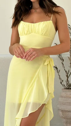 Caliste Midi Dress - Yellow