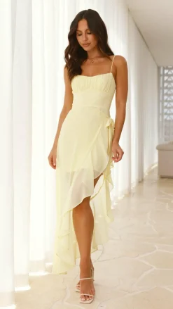 Caliste Midi Dress - Yellow