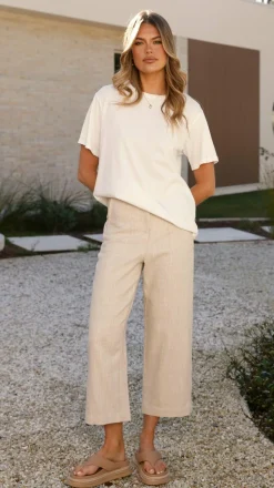 Cammie Capri Pants - Oat