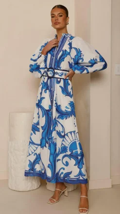 Carmal Long Sleeve Maxi Dress - Paradise
