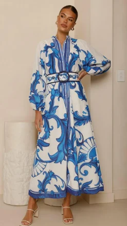 Carmal Long Sleeve Maxi Dress - Paradise