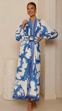 Carmal Long Sleeve Maxi Dress - Paradise