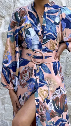 Carmal Long Sleeve Maxi Dress - Donatella Rosa