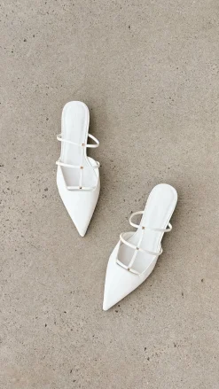 Carver Ballet Flats - White