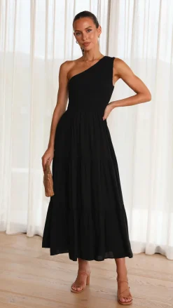Cassy Midi Dress - Black