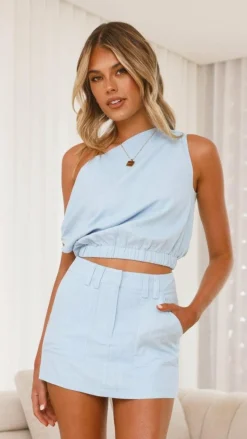 Charla Mini Skort - Blue