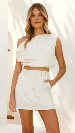 Charla Mini Skort - Natural