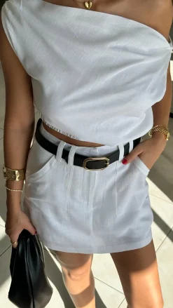 Charla Mini Skort - White