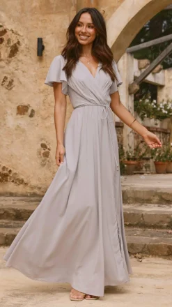 Charlize Maxi Dress - Silver